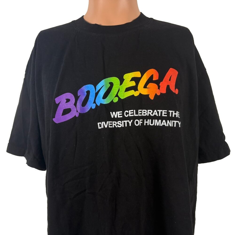 Bodega T Shirt Mens Size XL Black Celebrate Diversity Of Humanity